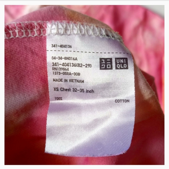 Uniqlo Women Size XS Multicolour Tie Dye T-Shirt - Picture 5 of 5